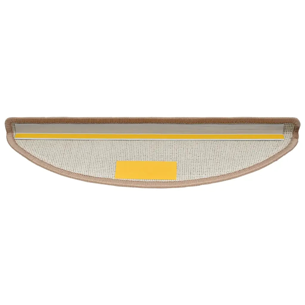 Tappetini per scale 20 pz 56x17x3 cm Marrone chiaro Semicircolari 3365783