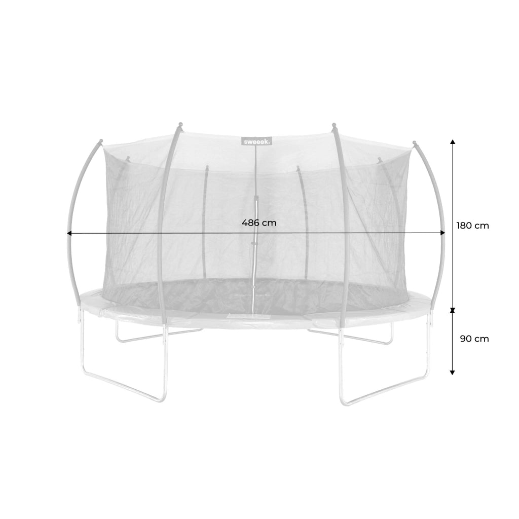 Trampolino rete interna 490cm, grigio