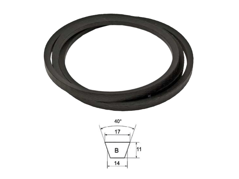 Cinghia trapezoidale sezione B modello B23 a B67 40° 17mm 14mm 11mm - 64140