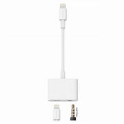 Trade Shop - Adattatore Lightning Jack 3.5mm Ricarica Bluetooth Ipod Ipad Maxtech Ad-ip02 -
