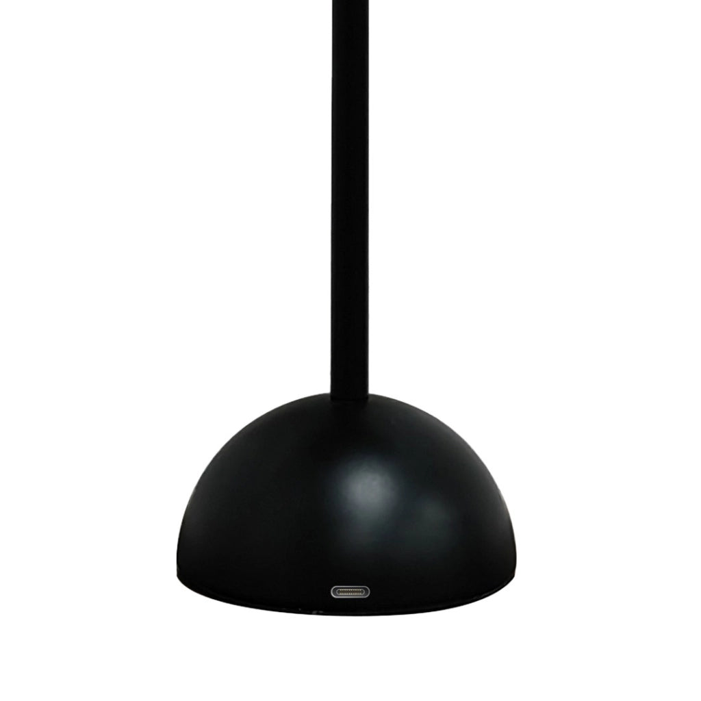 Lampada da tavolo nera sfera LED 3W touch USB-C Costa Milagro