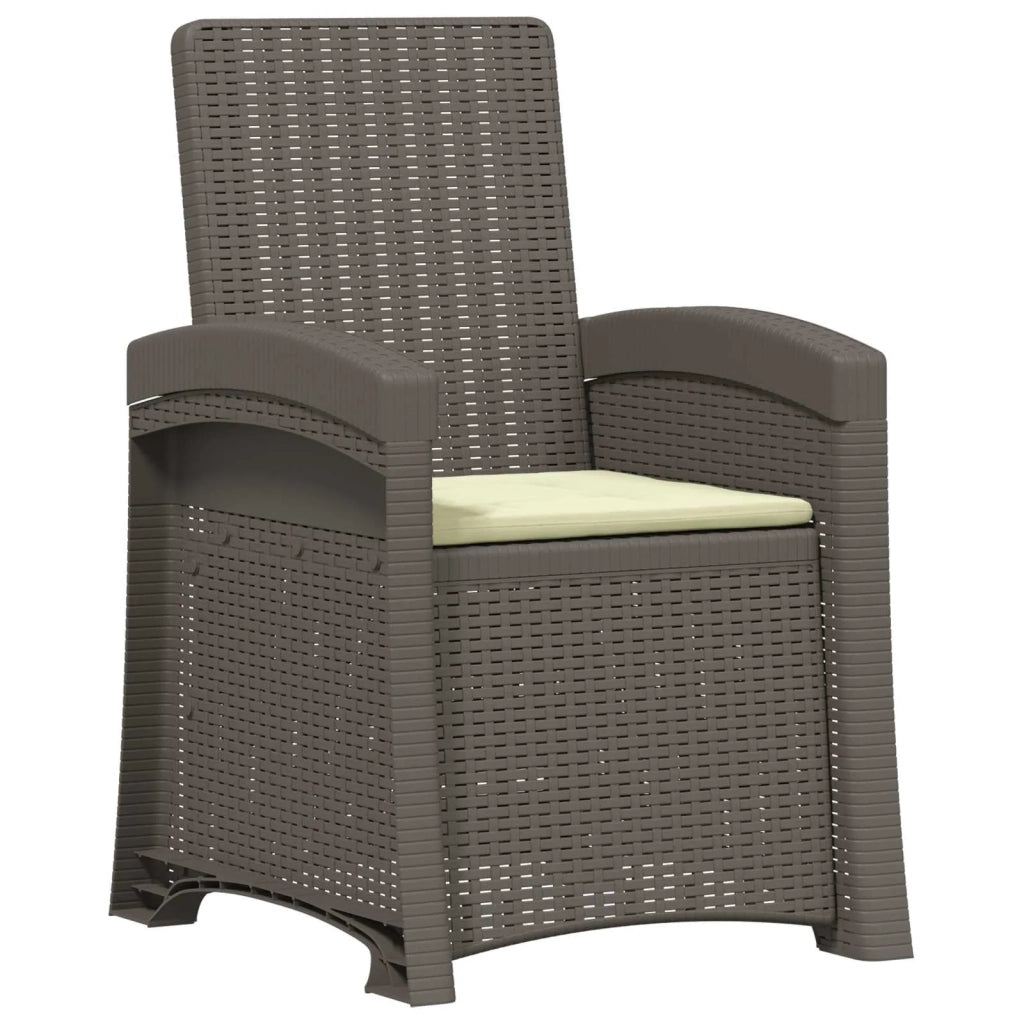 Sedia da giardino reclinabile effetto rattan 8012012