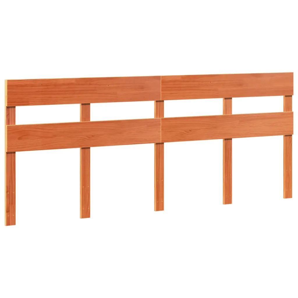 Letto senza Materasso Marrone Cera 200x200 cm in Legno di Pino