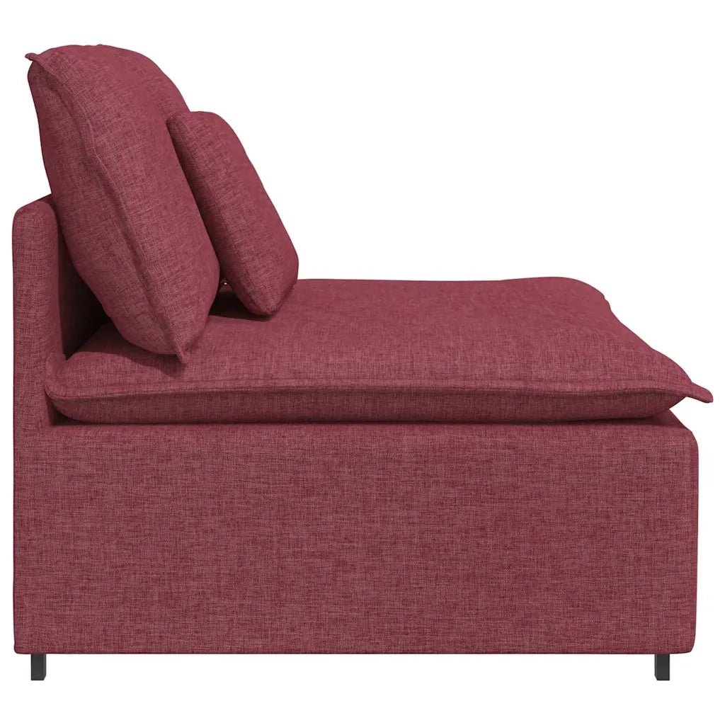 Modulo Centrale Divano Modulare con Cuscini Rosso Vino 100 cm 4104420