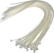 50 cavi elettrici bianchi con cinghie di nylon resistente - 12 mm x 650 mm.