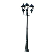 Lampada da terra tripla per esterni 230 cm verde e nero lampada decorativa 2402089