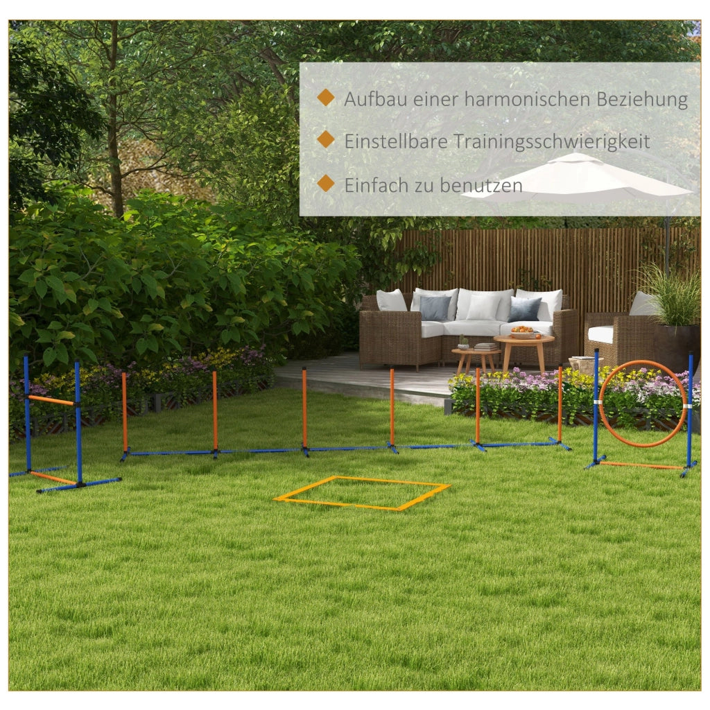 Set Agility per Cani ¨C zephmum ¨C Blu e Rosso, 352x66x69 cm