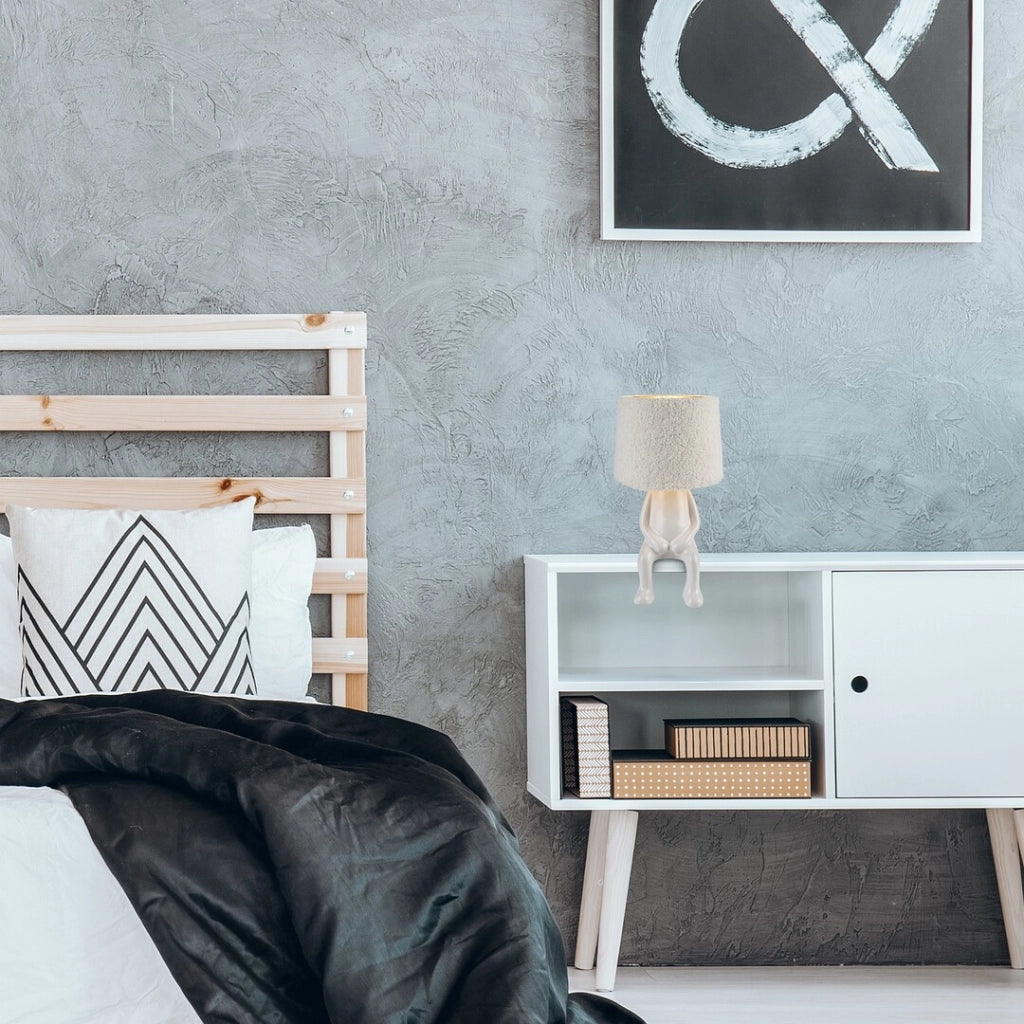Lampada da tavolo Rabalux Smurfy crema ceramica E14