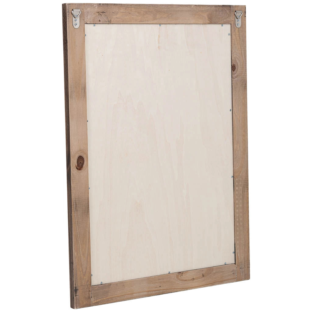 Specchio rettangolare in legno marrone 60x2,5x80h cm