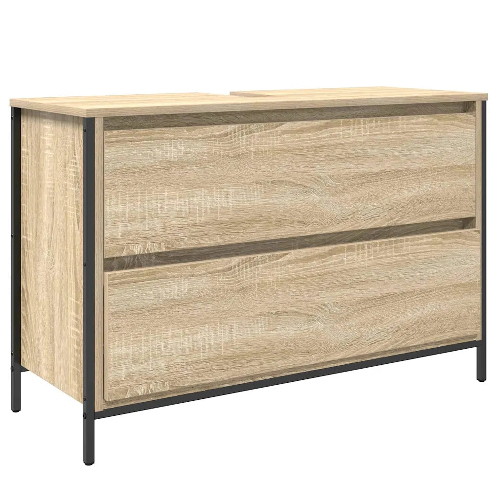 Set di mobili per il bagno con cassetto 3 pcs Rovere Sonoma 3328360