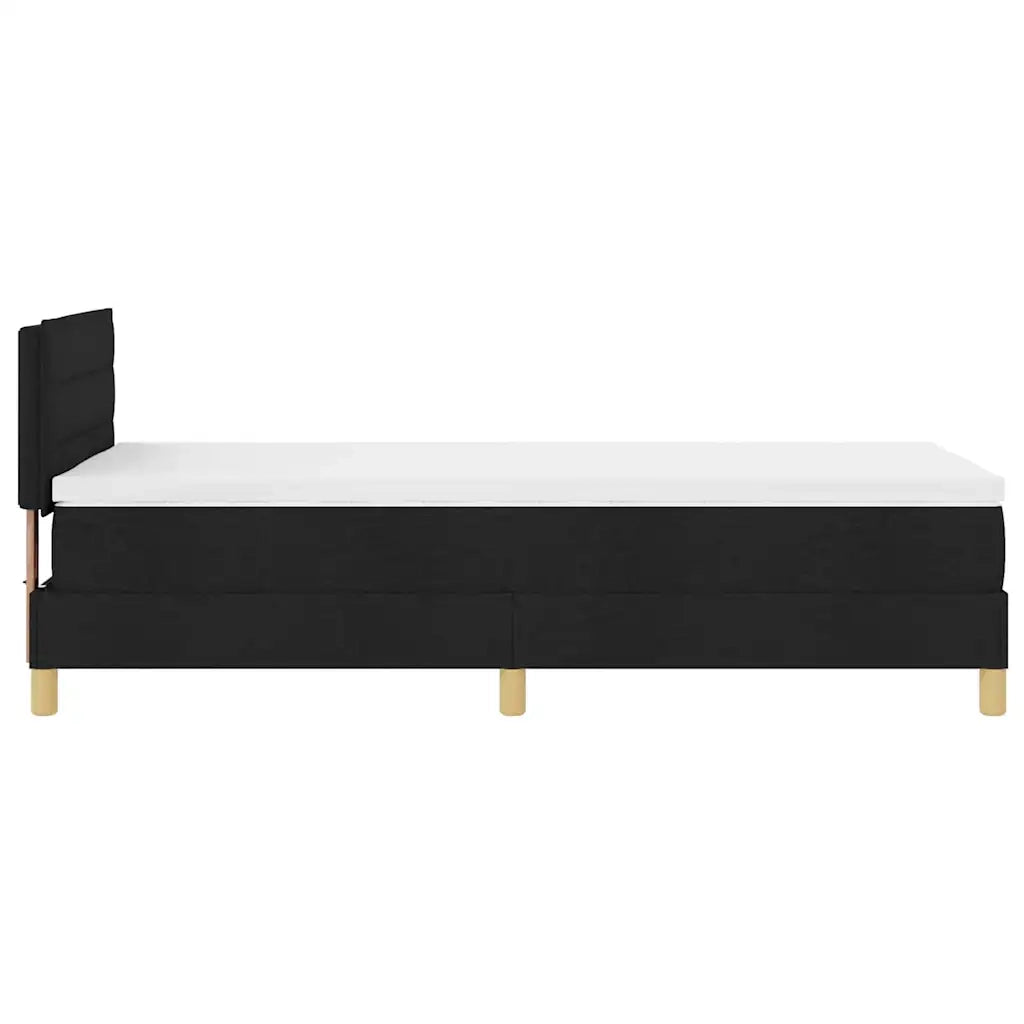 Letto a Sorgente LED con strisce LED Nero 90 x 200 cm Tessuto 3342333