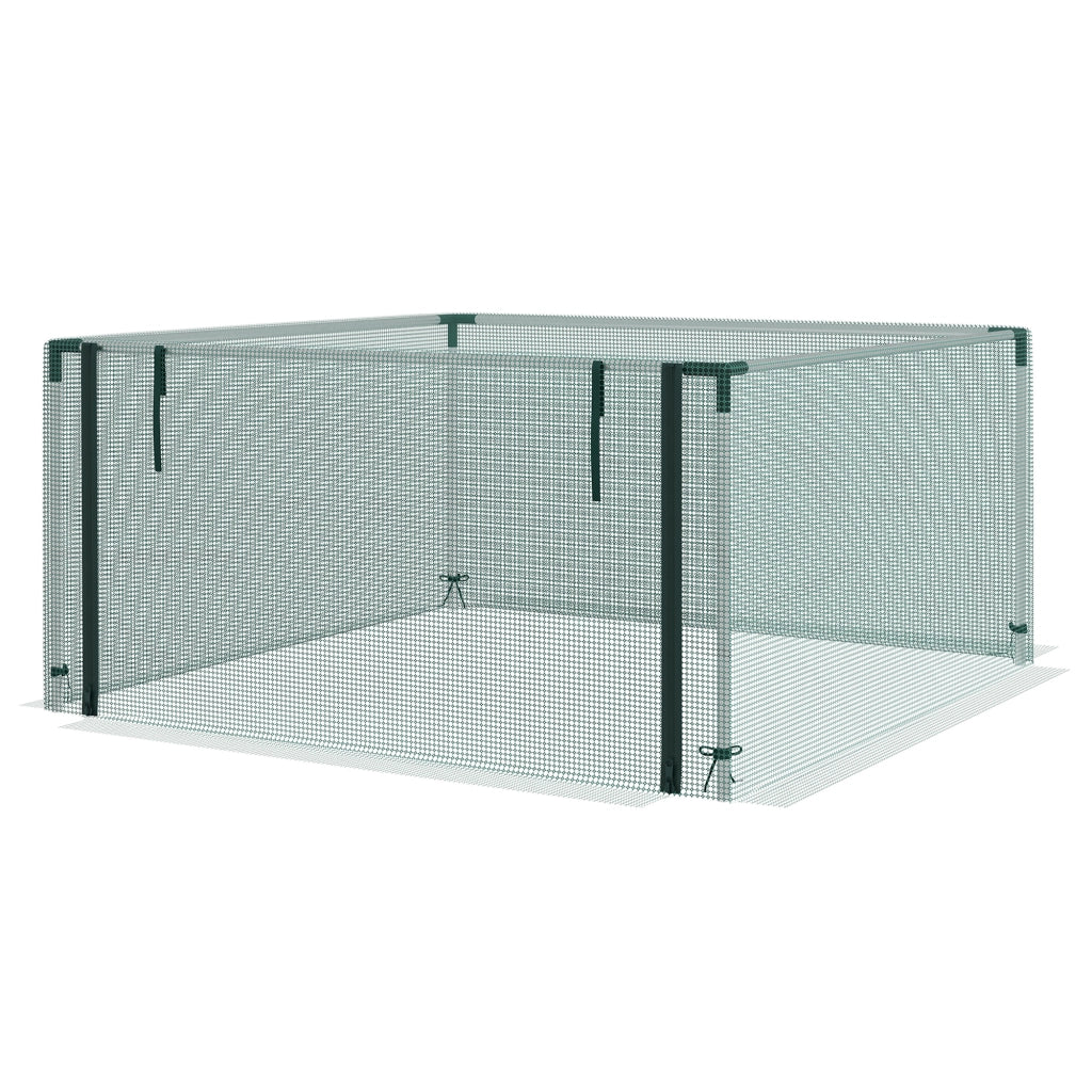 Rete Protettiva per Piante ¨C Minimal ¨C Verde/Argento 125x125x62.5 cm