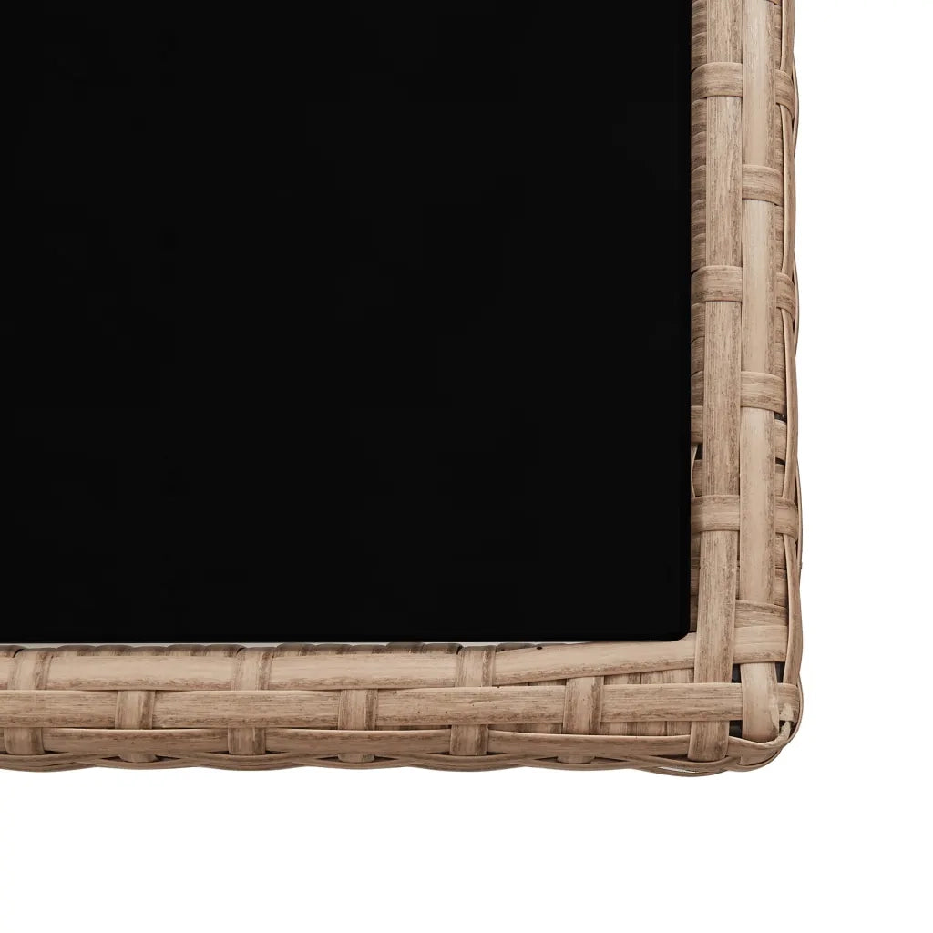 Set da Pranzo da Giardino 15 pz con Cuscini in Polyrattan Beige 46422