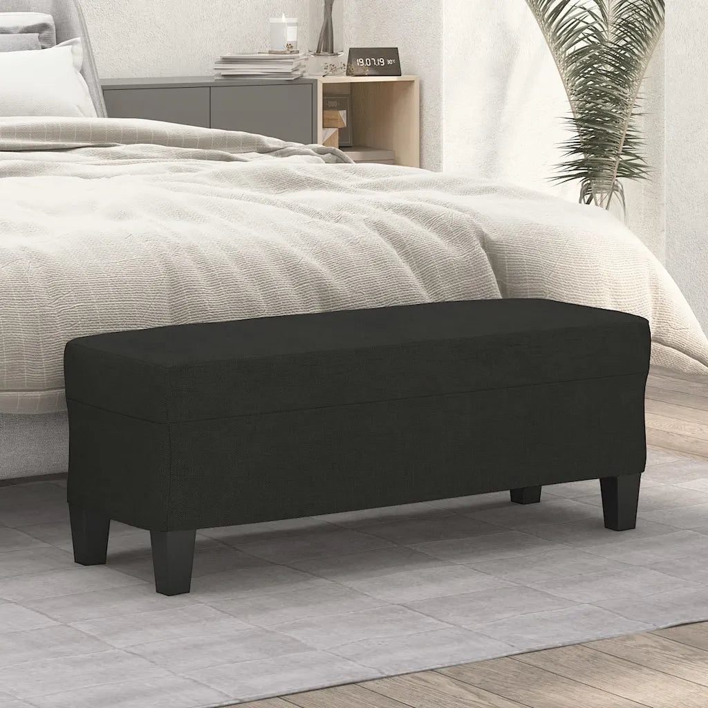Panca Nera 100x35x41 cm in Tessuto 349455