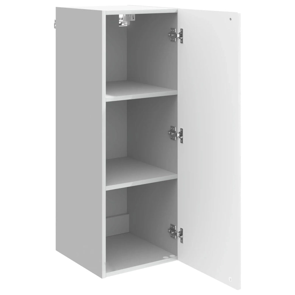 Mobiletto a muro Bianco Lucido 33 x 34,5 x 90 cm 897909