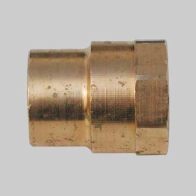 NIPLES BRONZO FILETTATO FEMMINA A SALDARE FEMMINA  16 x 3/4     MADE IN ITALY