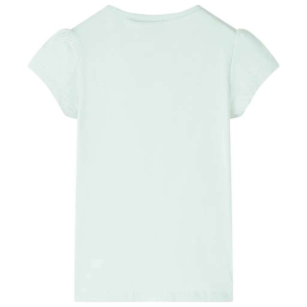 Maglietta da Bambina Menta Chiaro 128