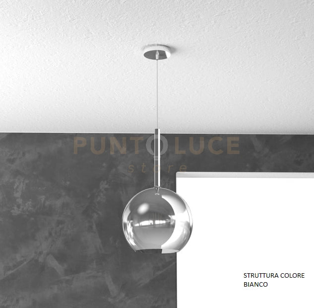 SOSP. BIANCO 1 LUCE MEDIA CROMO 1155BI-SM-CR