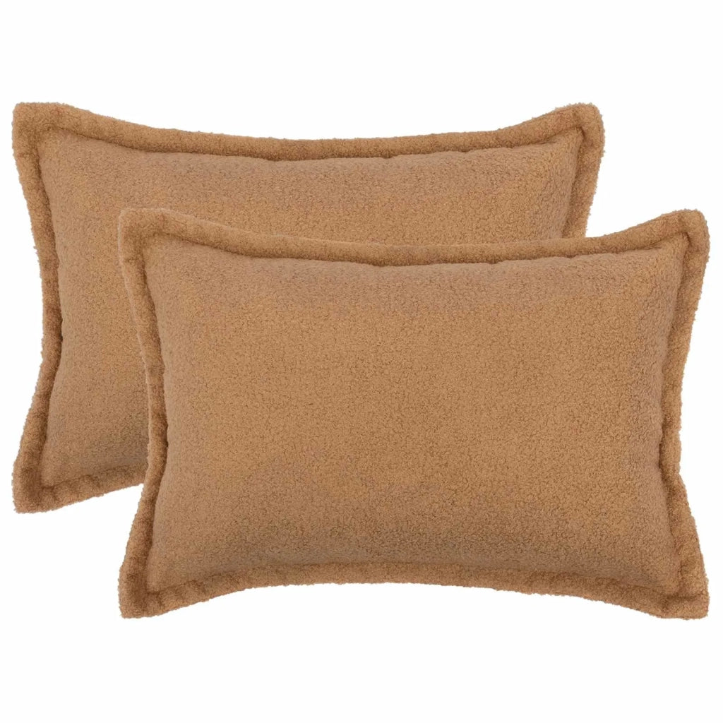 Federa 2 pcs HOUTEN Beige 30 x 50 cm Bouclé 916165