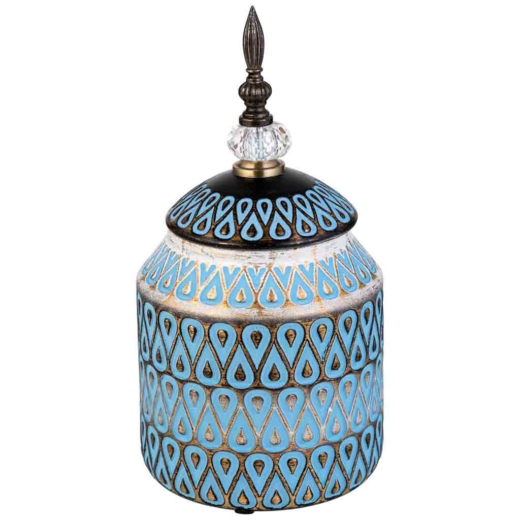 Vaso in ceramica blu, D15,5x31h cm