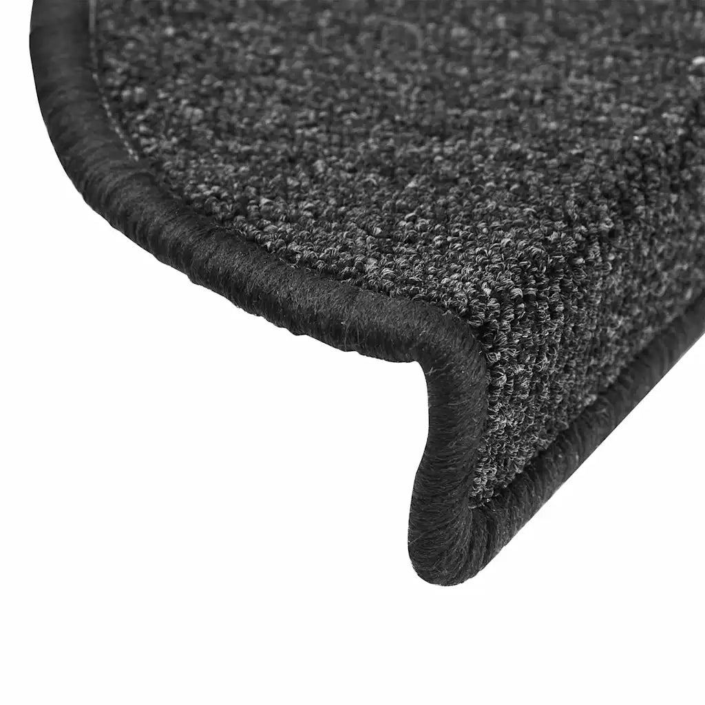 Tappetini per scale 20 pz 56x17x3 cm Antracite Semicircolari 3365781