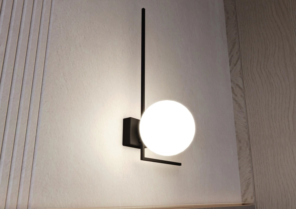 Emibig Imago lampada soffitto/parete 1xE14 nero opale