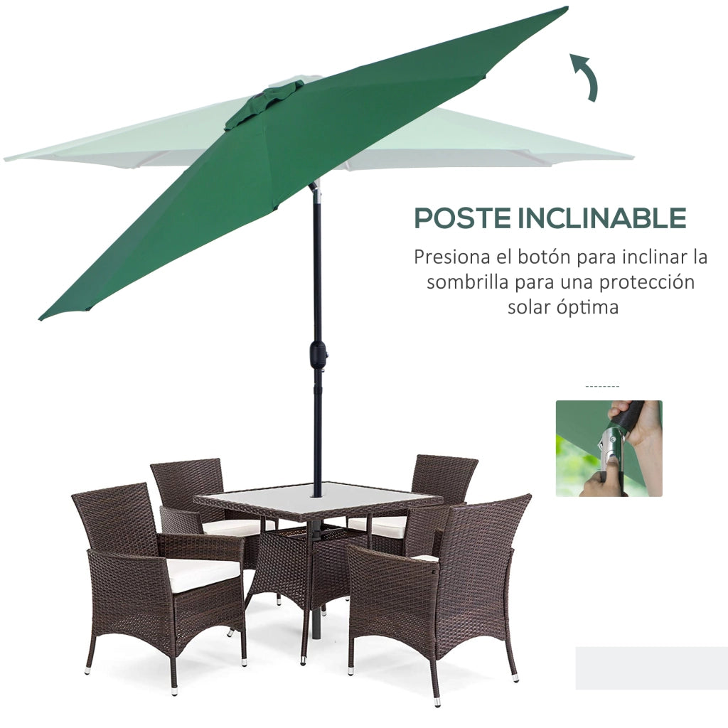 Ombrellone da giardino ¨C zephmum ¨C grigio 295x250 cm