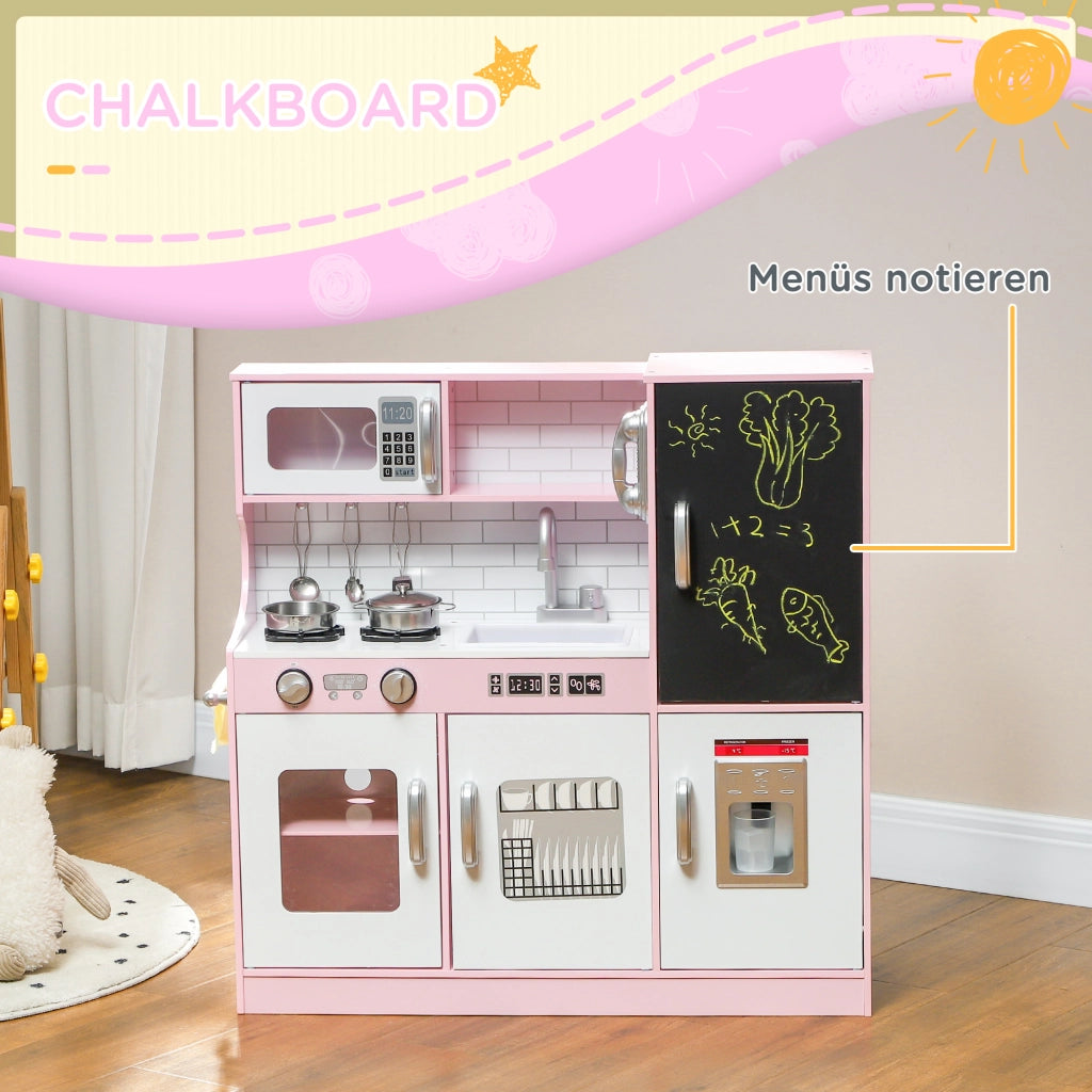 Cucinetta Bambini con Accessori ¨C Zephmum ¨C Rosa 84x27x81 cm