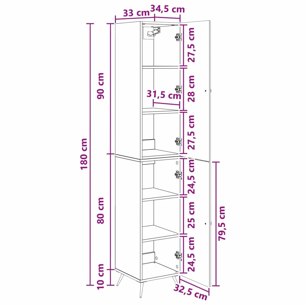 Set di armadi 2 pz Legno ingegnerizzato 3416872