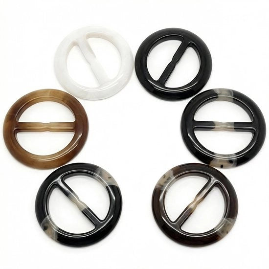 Accessorio per collo a forma rotonda - 6 pezzi - Materiale Kunstharz - Diametro 5 cm - Ambientalmente amichevole - Design di moda - Sicuro e duraturo - Accessorio per sciarpa