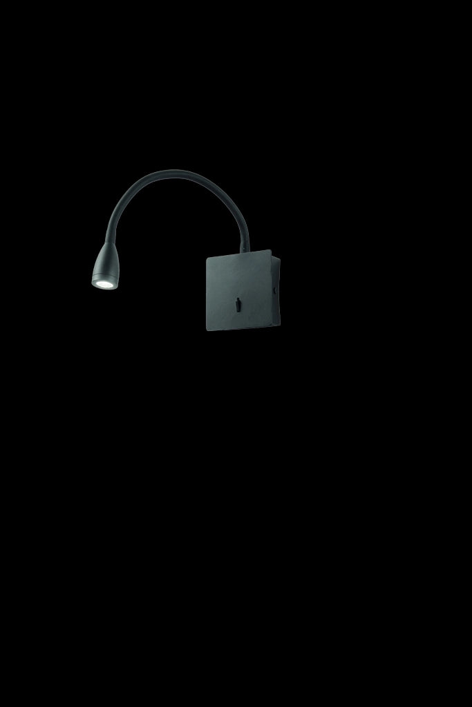 APPLIQUE FALL A LED NERO LUCE DIREZIONALE 3000K 270LM 3W