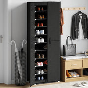 Scarpiera Nera 60x30x166 cm in Tessuto 282463