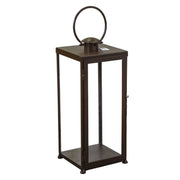 Lanterna metallo bronzo quadro cm30x30h73/95
