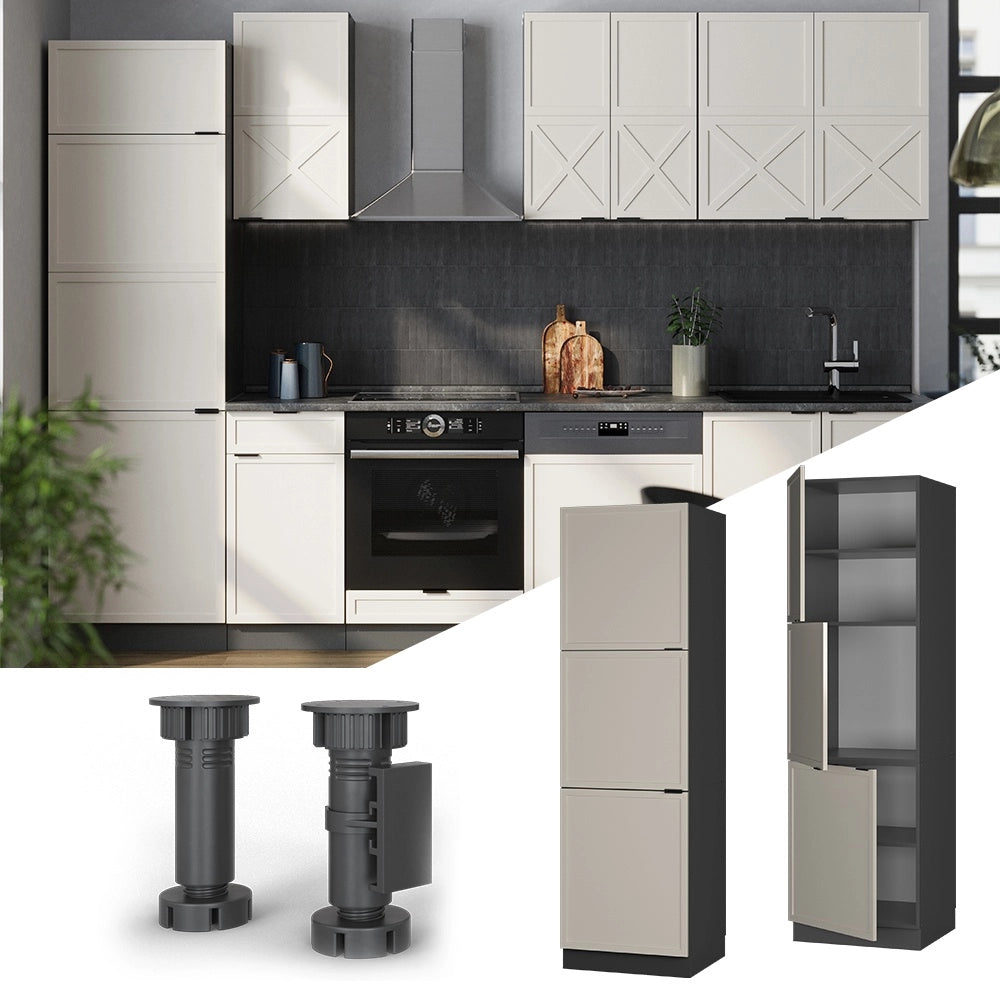 Mobile per forno da incasso Fame-Line GrigioBeige/Antracite 60 cm Vicco