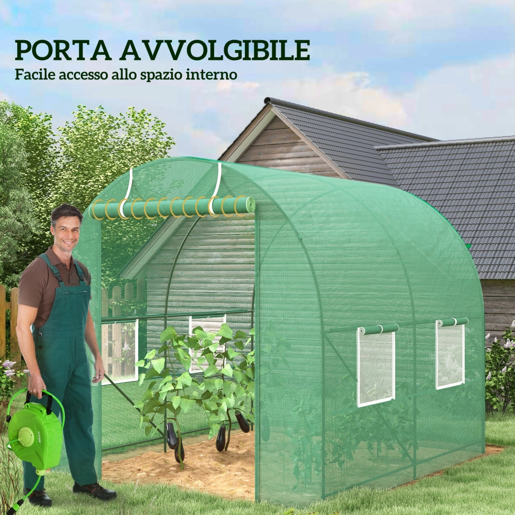 Serra da Giardino ¨C Minimal ¨C Verde 2.5x2x2m Acciaio e PE