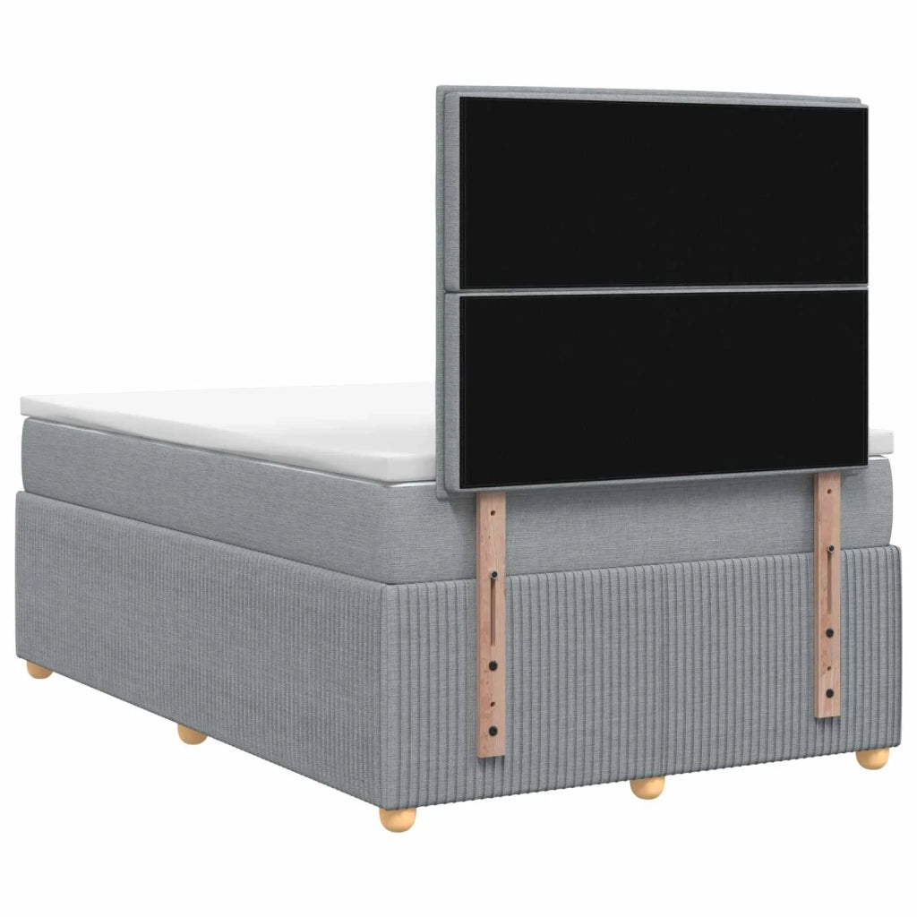 Letto box spring con materasso Grigio Chiaro 120 x 200 cm 3454375