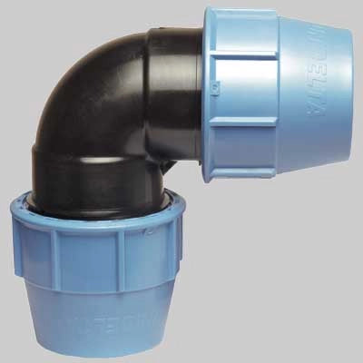 GOMITO DOPPIO PLASTICA  25     UNIDELTA