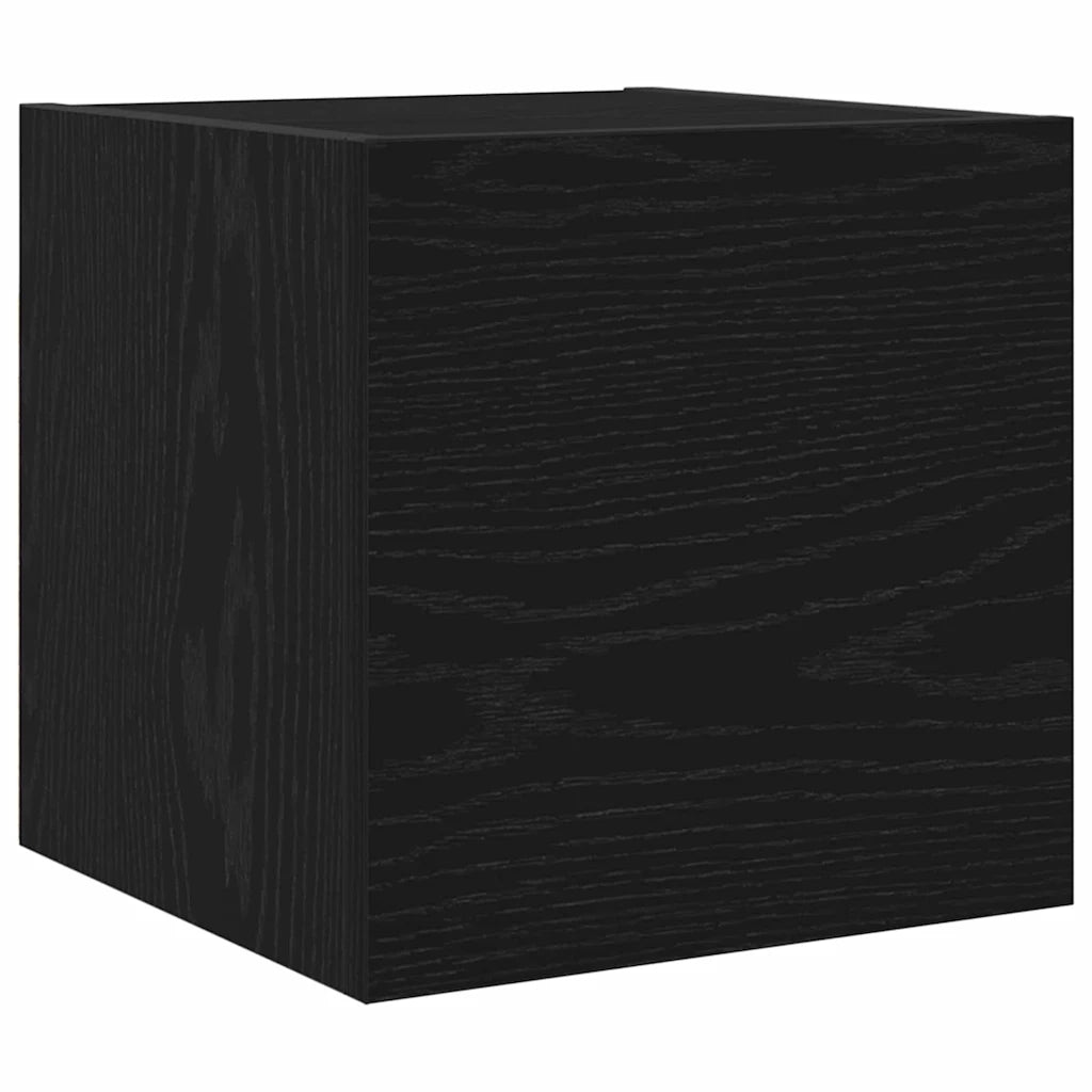Set mobile TV 6 pz-Credenza per TV Rovere Nero Legno multistrato 203049