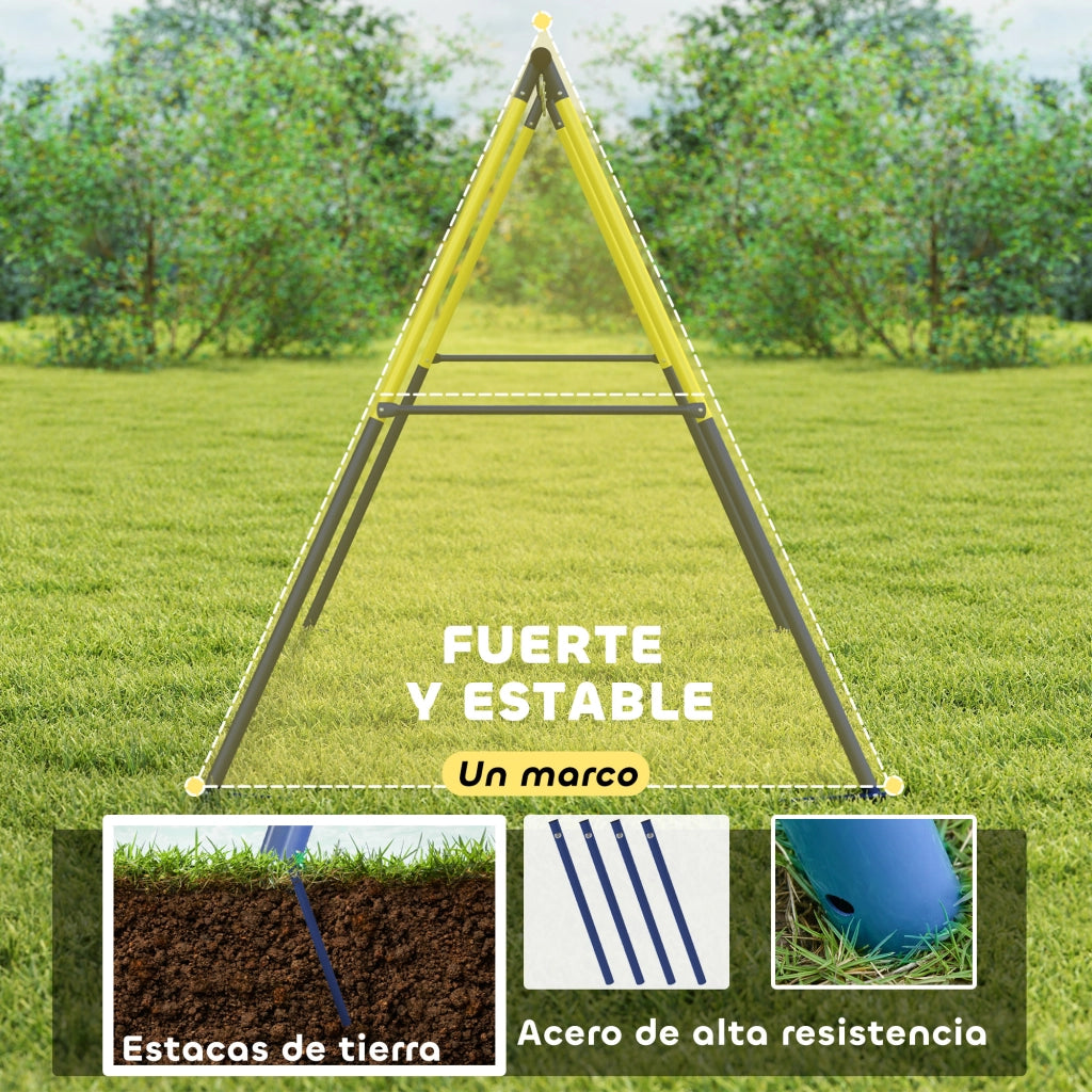 Altalena per Bambini ¨C Minimal ¨C 2 Posti Metallo Blu