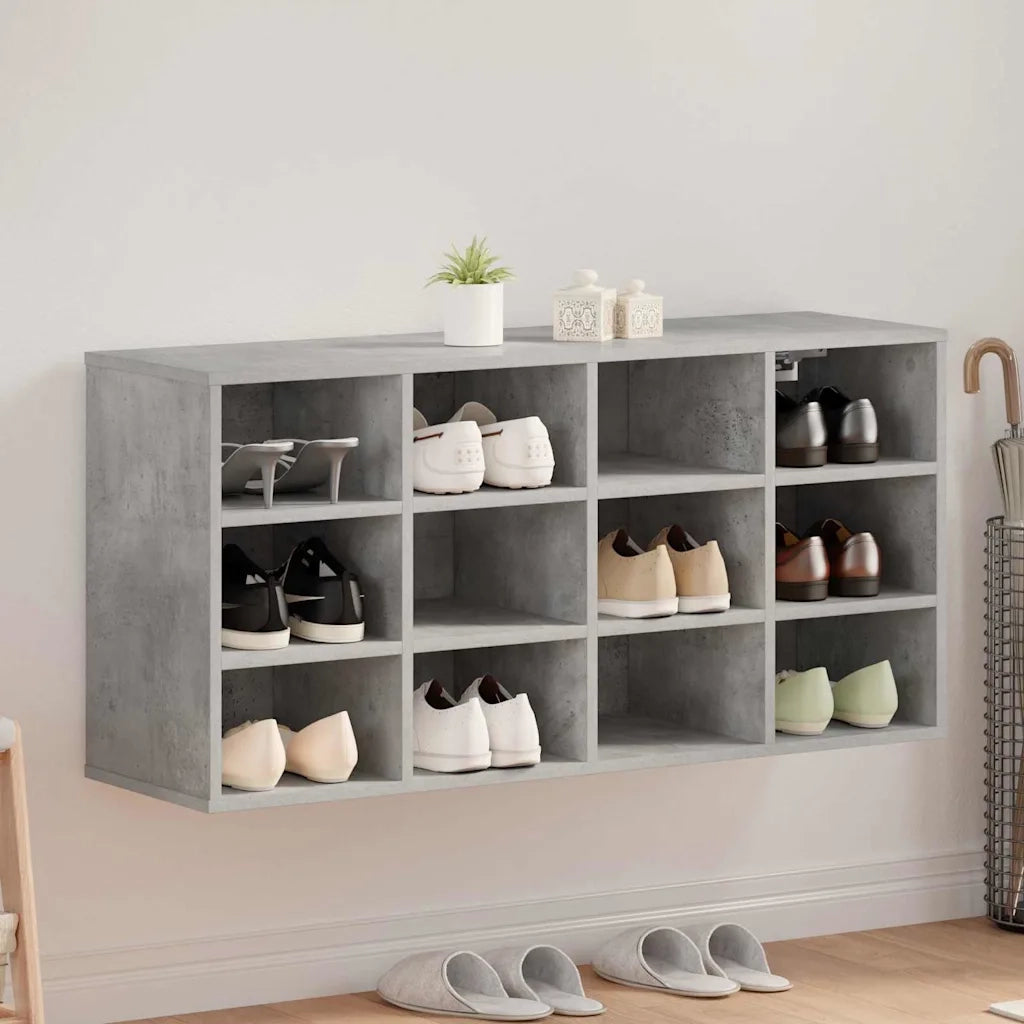 Mobile per scarpe-Scarpiera Grigio cemento 103 x 30 x 51 cm