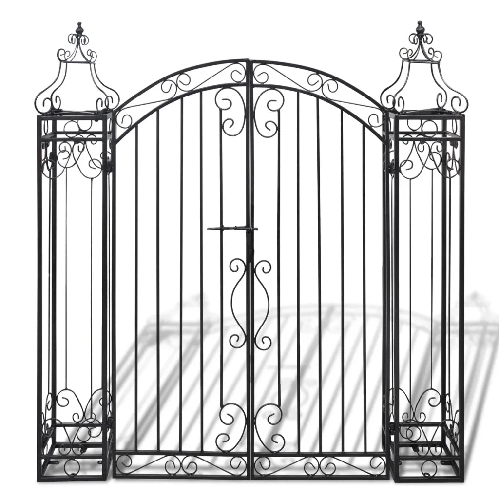 Cancello Ornamentale da Giardino Ferro Battuto 122x20,5x134 cm CFW5811828