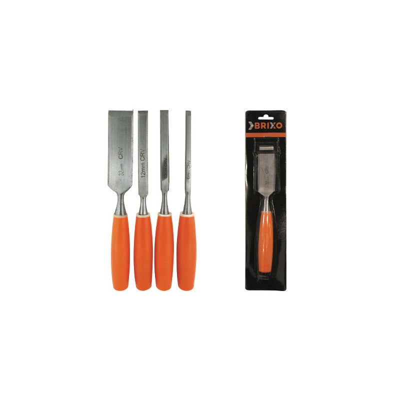 Scalpello per legno Brixo 32 mm – manico in polipropilene – lama in acciaio Cromo-Vanadio