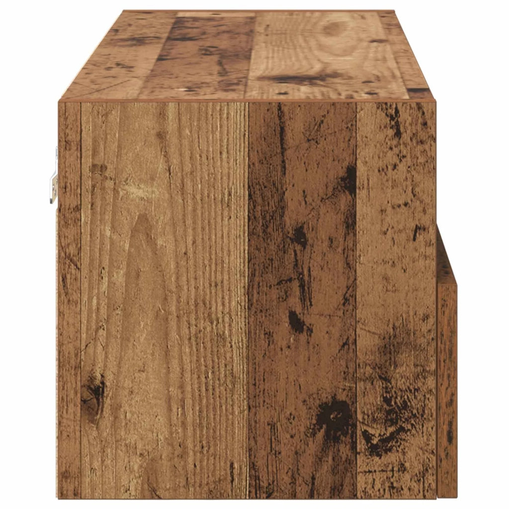 Mobiletti TV da Parete 2 pcs Legno vecchio 80 x 30 x 30 cm 882929