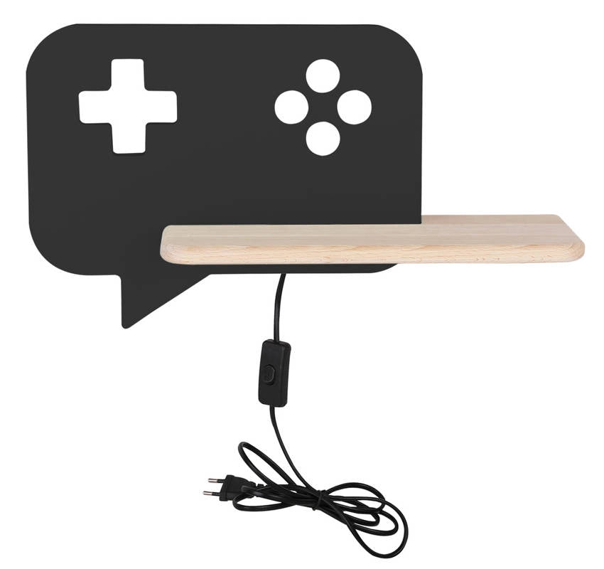 Applique Candellux Console LED 5W 4000K nero/legno