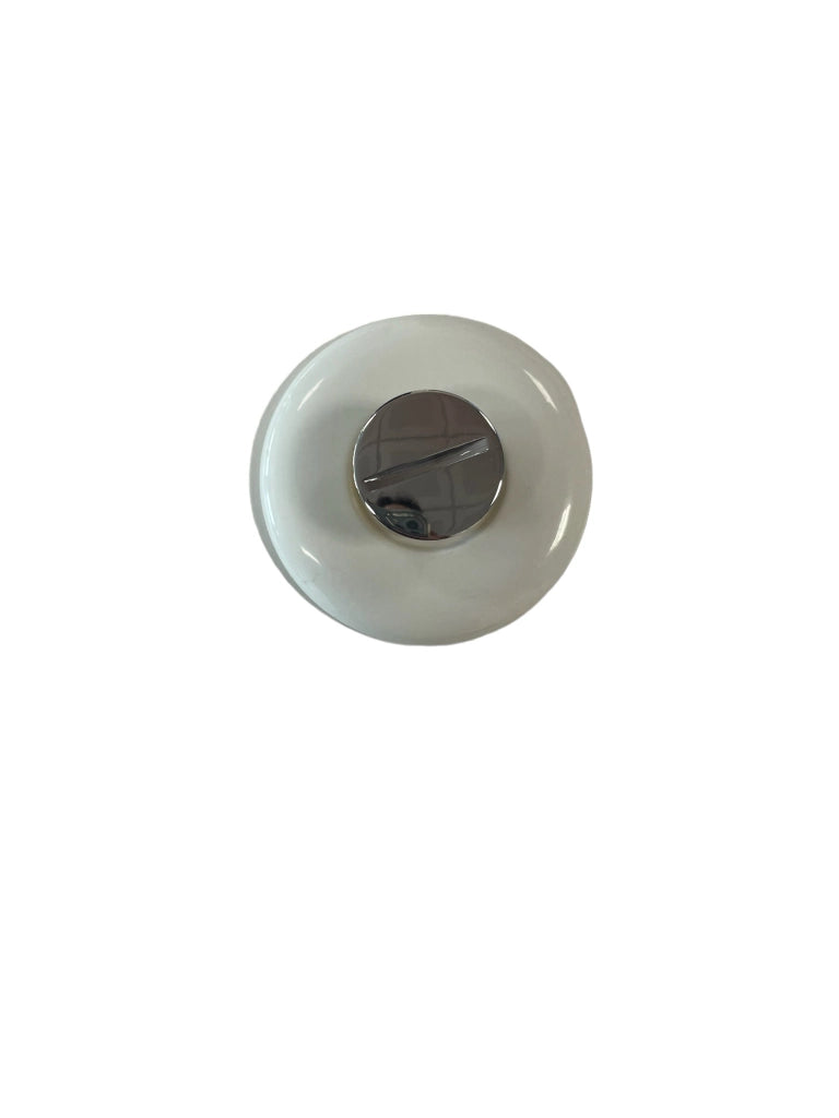 Tappo ottone bianco con vite e rosone, da 1/2