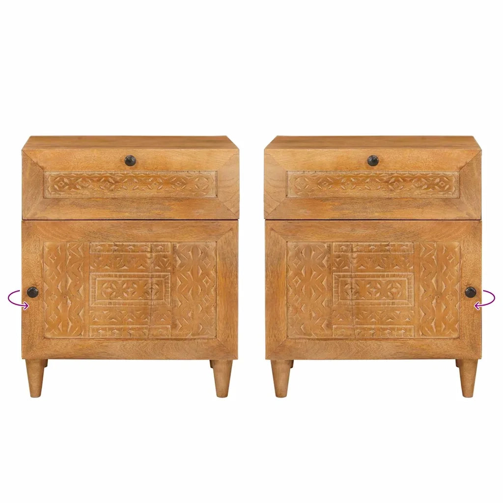 Comodino | Armadio da Notte | Mobiletto da notte Marrone Chiaro 50 x 33 x 60 cm