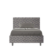 Letto imbottito 1 piazza e mezza 120x200 cm tessuto Era Adele - Senza rete,Blu