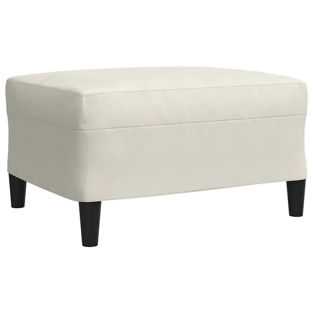Set di Divani 4 pz con Cuscini e Rinforzi Crema in Velluto 3278469
