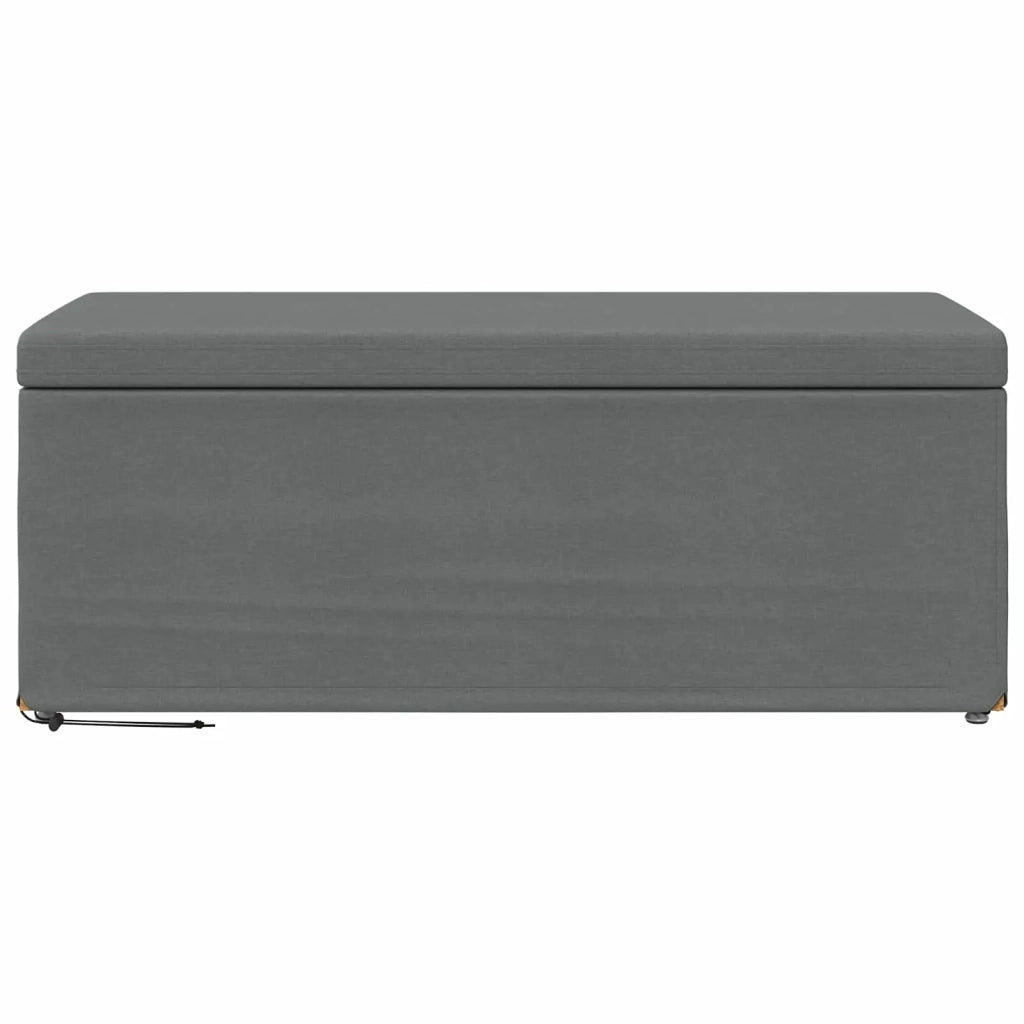 Pouf Grigio scuro Tessuto e Legno Ingegnerizzato 876789