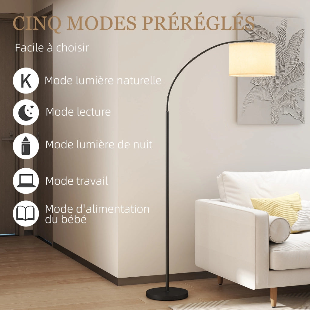 Lampada da terra con telecomando ¨C Minimal ¨C nero